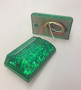 Imagen de PAR FARO LATERAL/TRAS LED VERDE UNIVERSAL 12V RECTAN 86X61                                                              